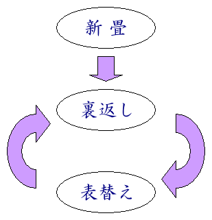 畳工事のサイクル